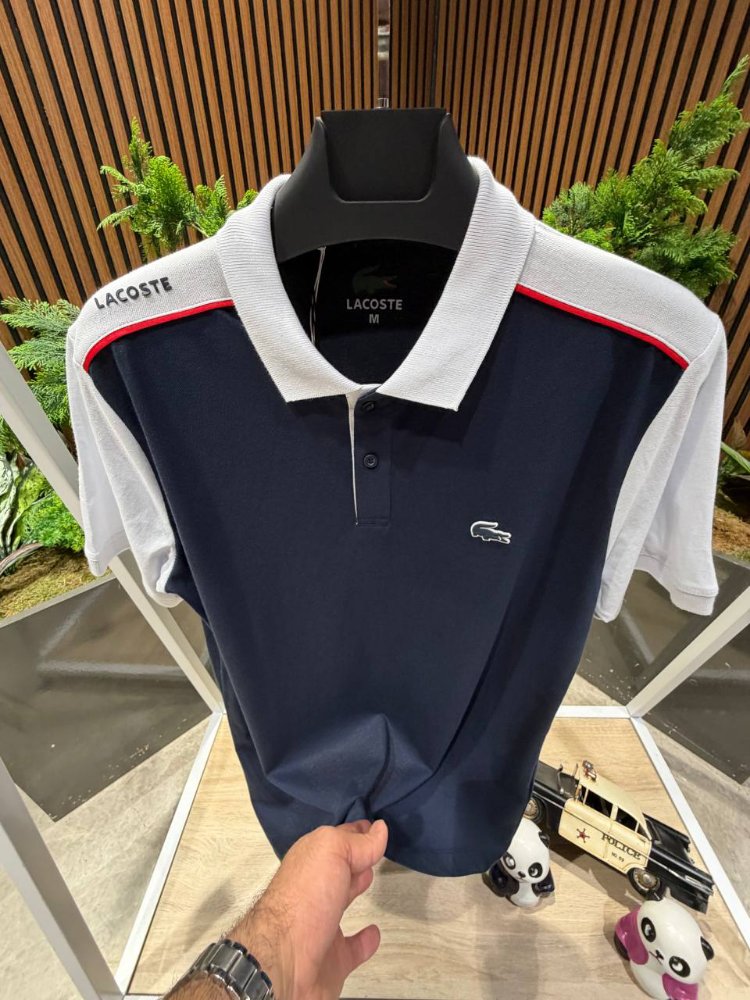 Lacoste Lacivert-Beyaz Polo Yaka