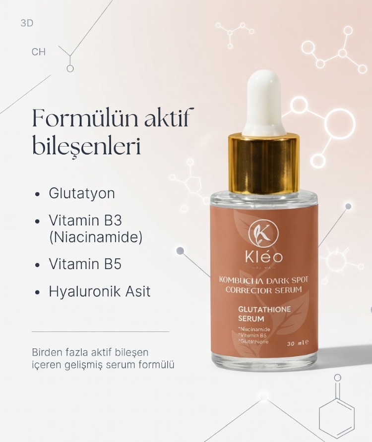 Kléo By MK Kombucha Dark Spot Corrector Serum Leke Karşıtı, Ton Eşitleyici ve Aydınlatıcı