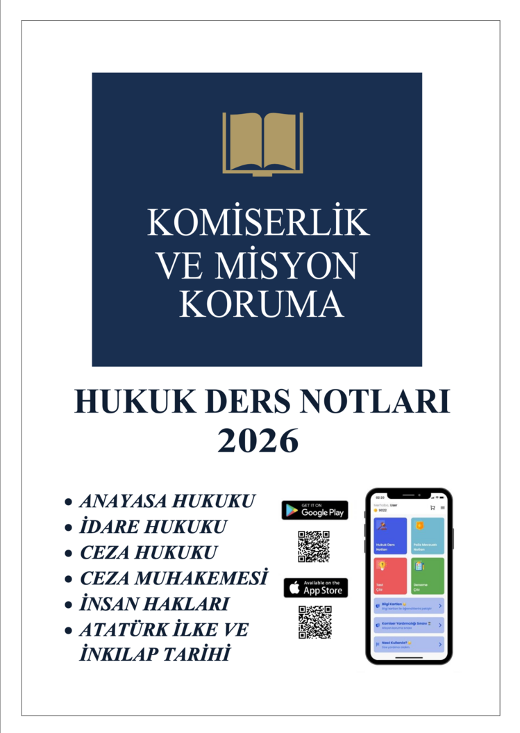 2026 Hukuk Ders Notları (6 Dersin Notu) 