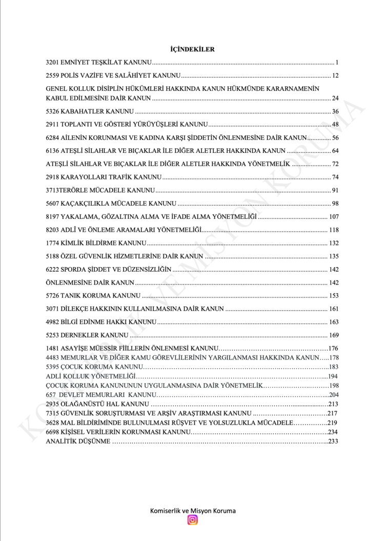 2026 Polis Mevzuatı Notları (31 Kanun ve Yönetmelik Özeti)