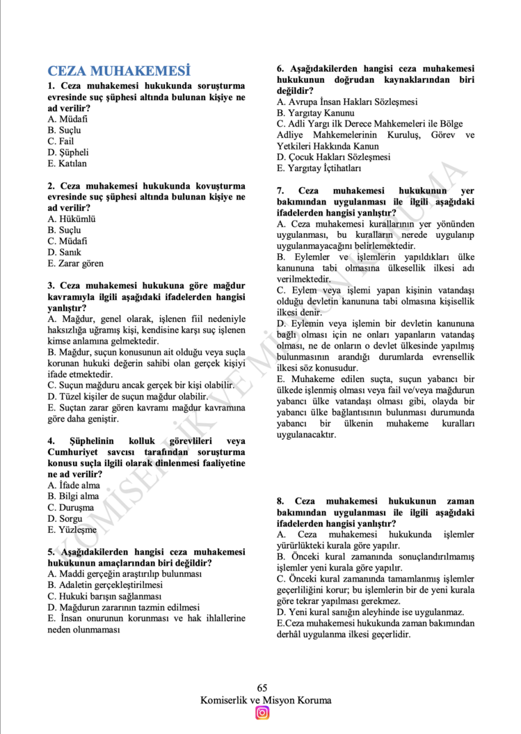 2026 Tüm Dersler ve Sorular 3’lü Set PAEM VE MİSYON KORUMA