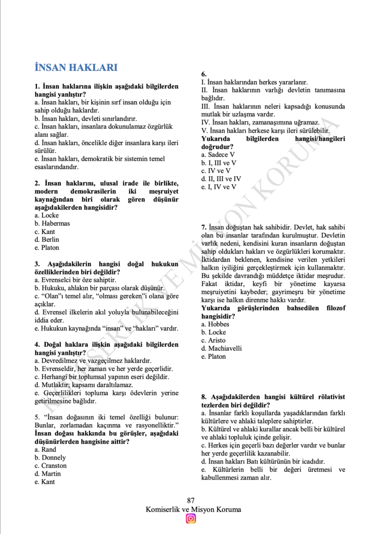 2026 Tüm Dersler Soru Kitabı Paem ve Misyon Koruma 