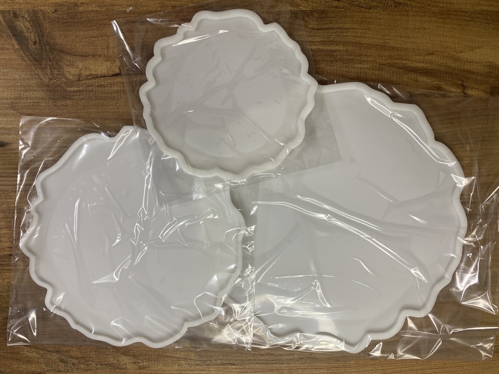 3 lü set 15-20-25cm Geode model katlı sunumluk kalıbı silikon kalıp