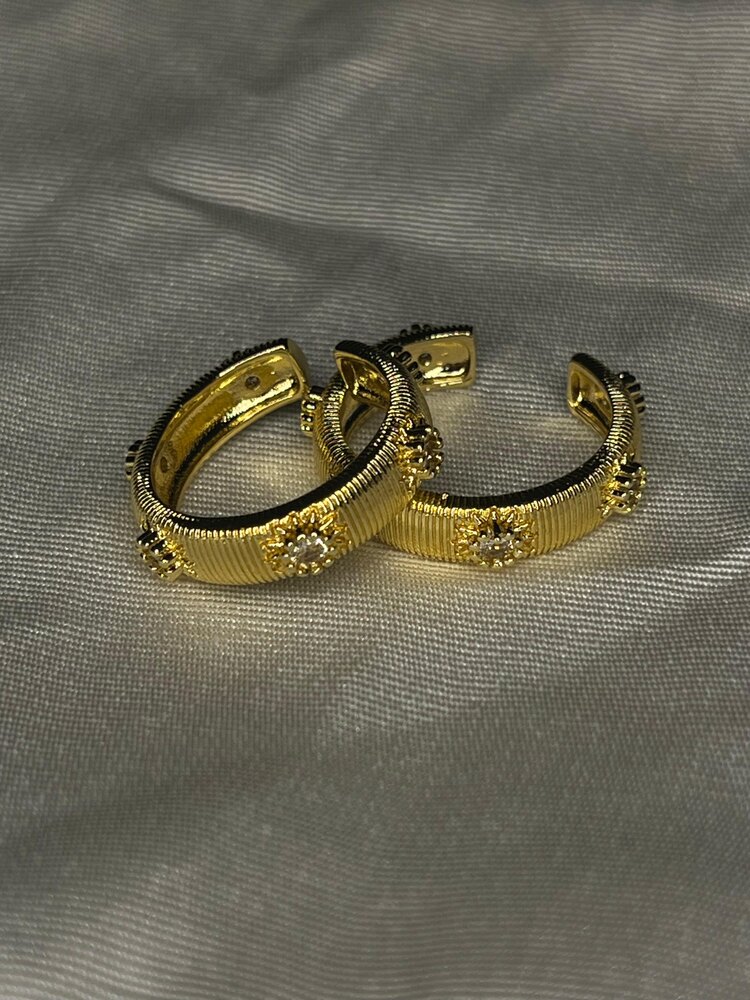 Pirinç Kaplama Vintage Yüzük