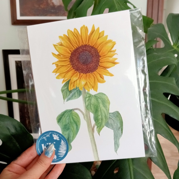Helianthus annuus - Mini Sanat Serisi (A5)