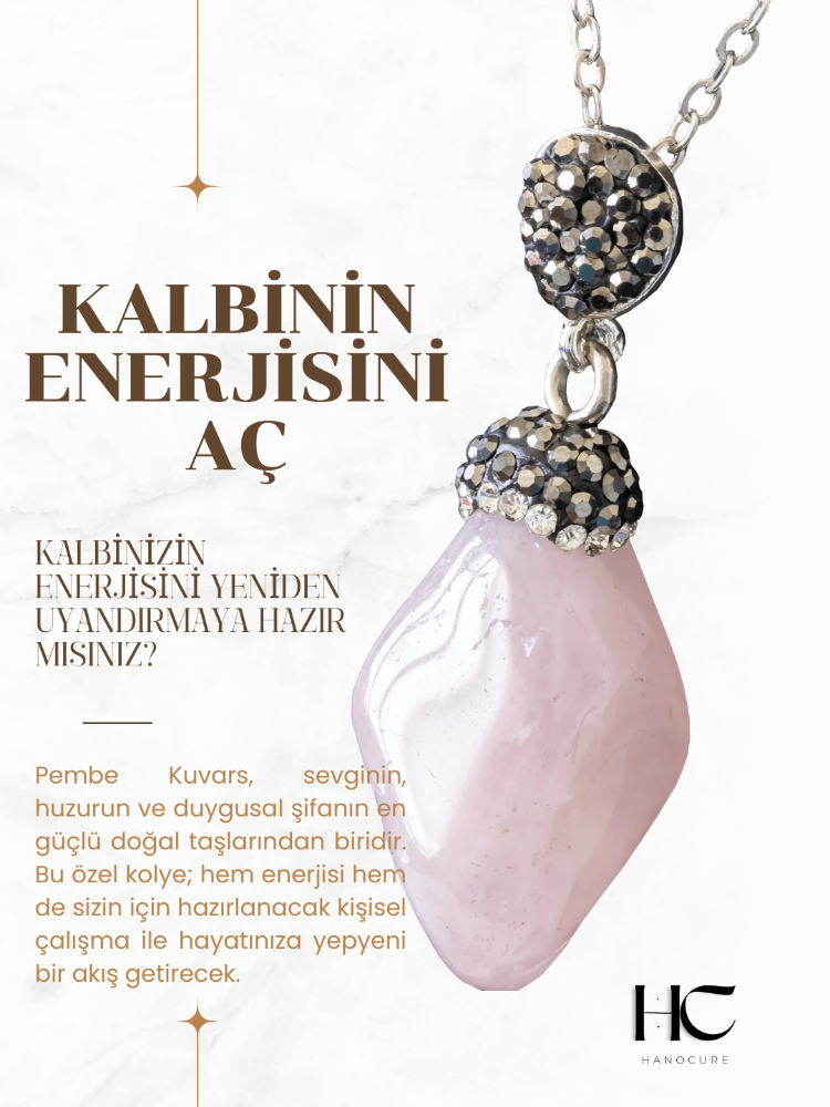 Pembe Kuvars Kolye