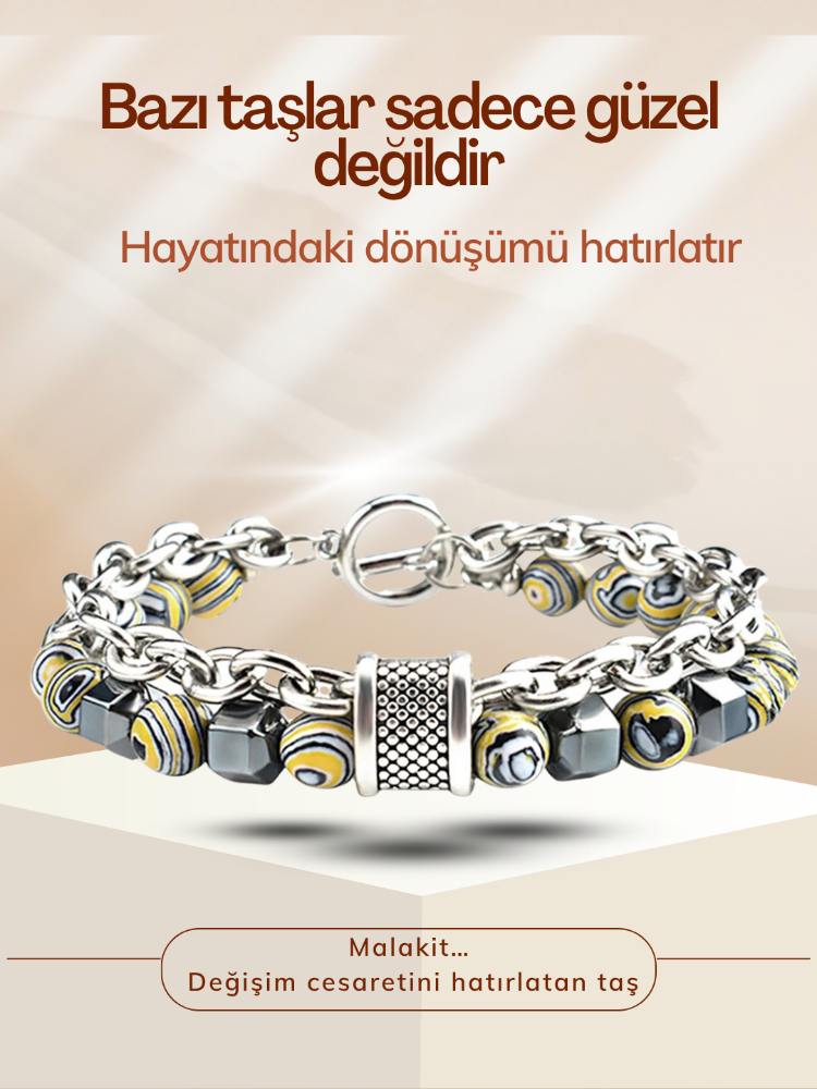Malakit Taşlı Bileklik