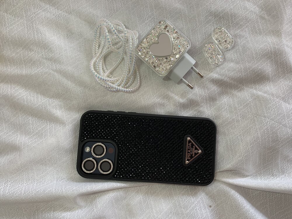 Prada Telefon ve Şarj Kılıf Seti