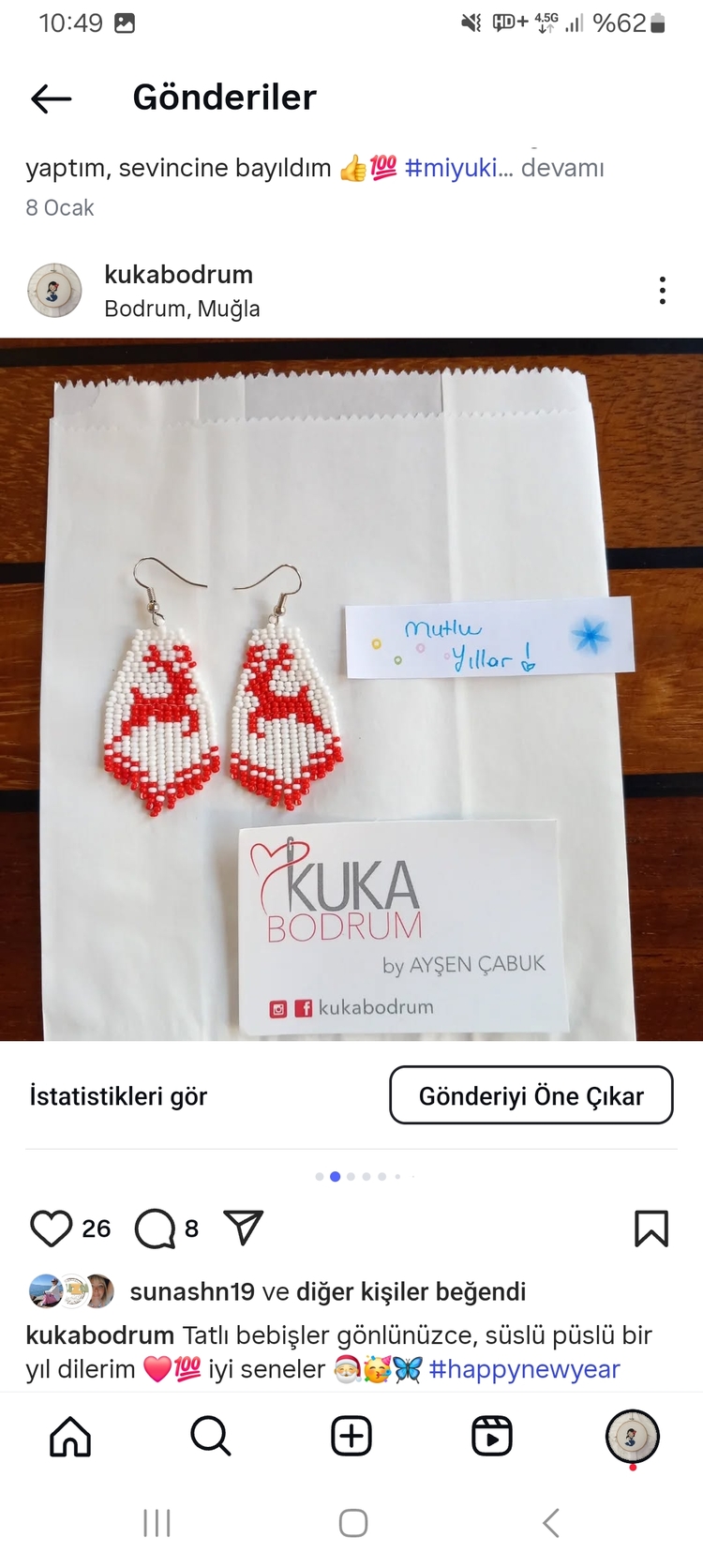 Sallantılı şık küpe 