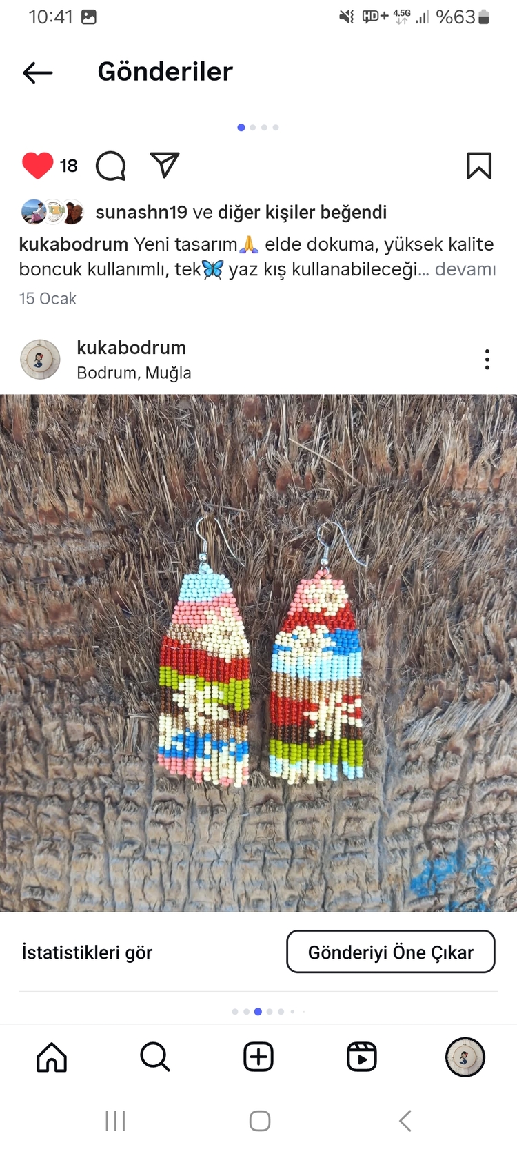 Çiçek küpe 