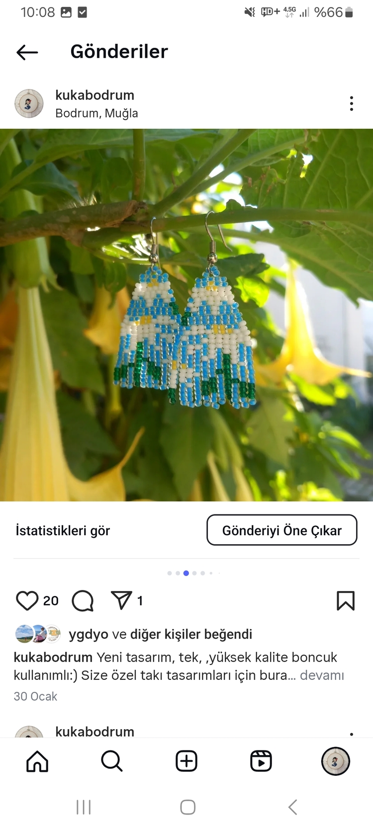 Papatya küpe 