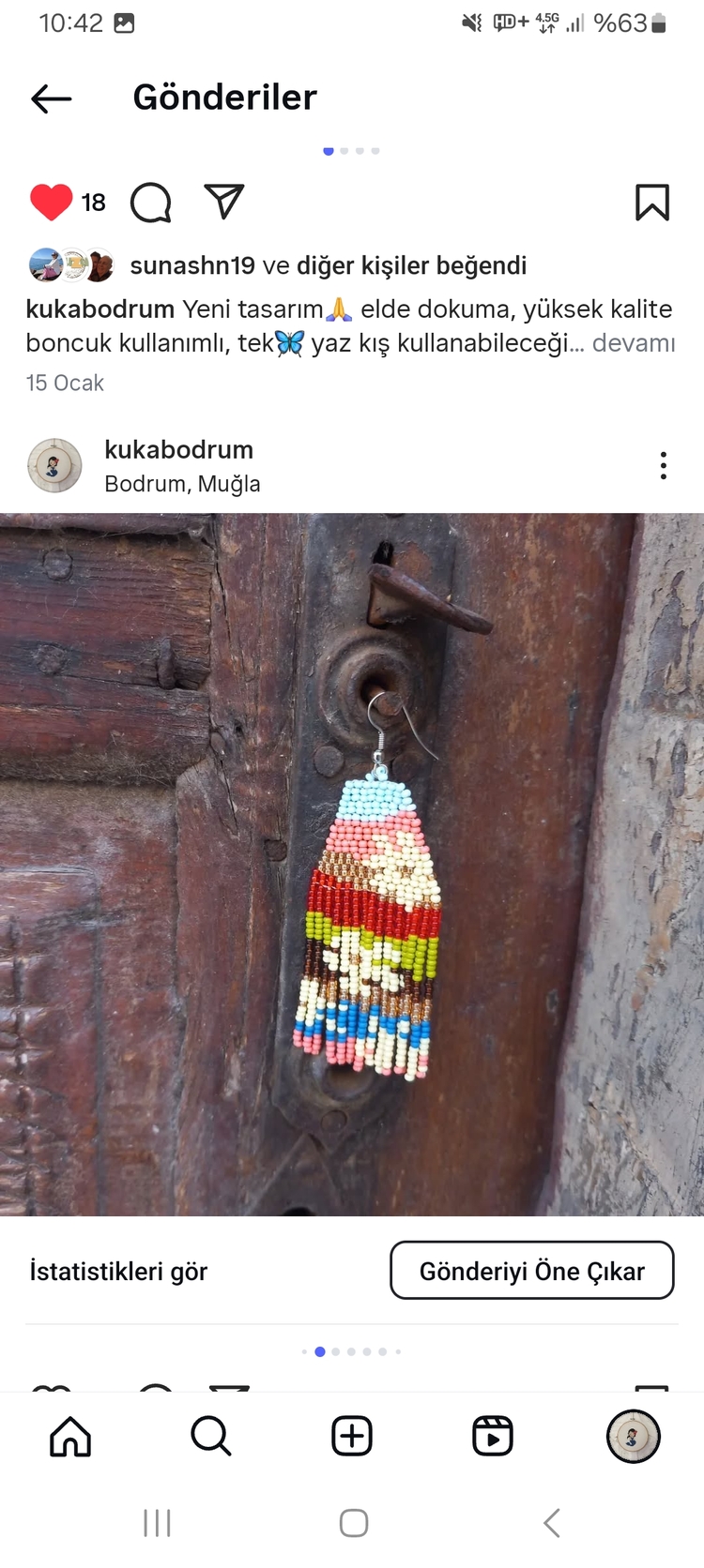 Çiçek küpe 