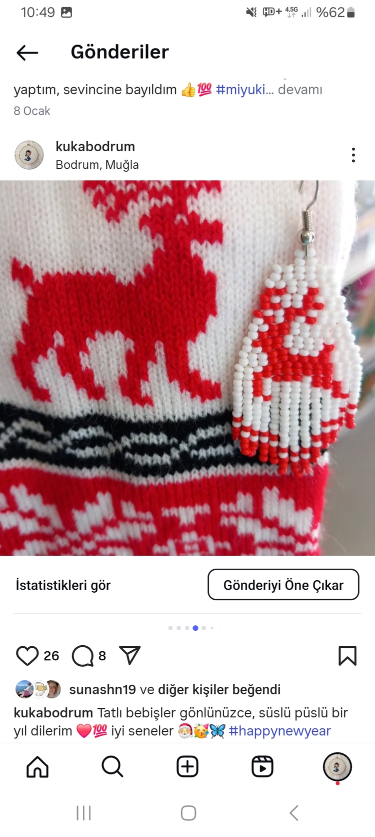 Sallantılı şık küpe 