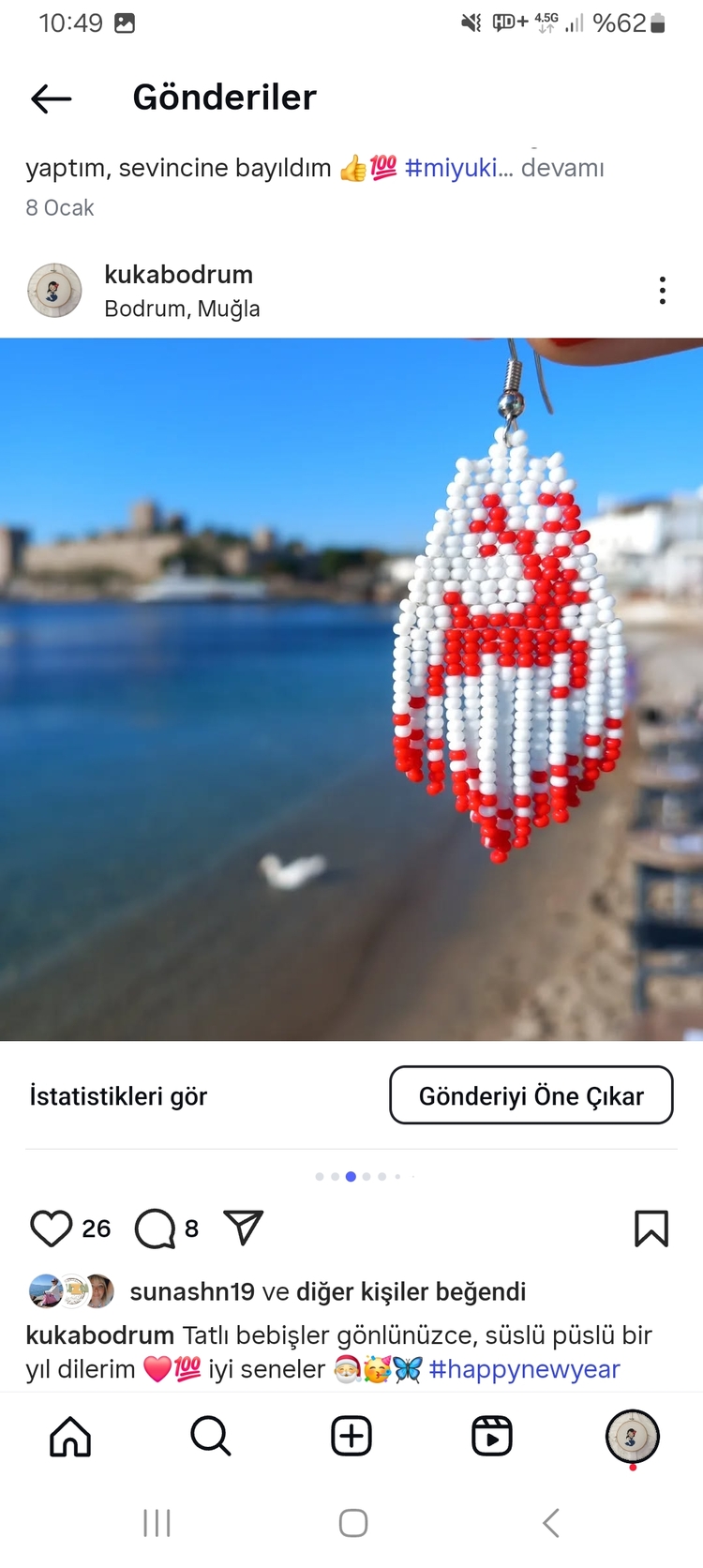 Sallantılı şık küpe 