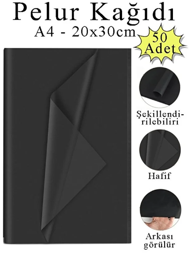A4 Pelur Kagıt 50 li Renkli