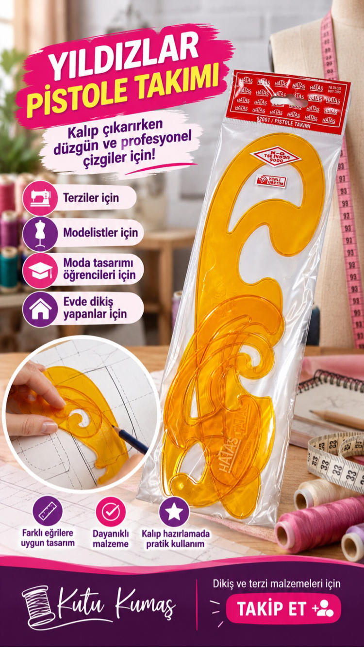Pistole Cetvel Takımı