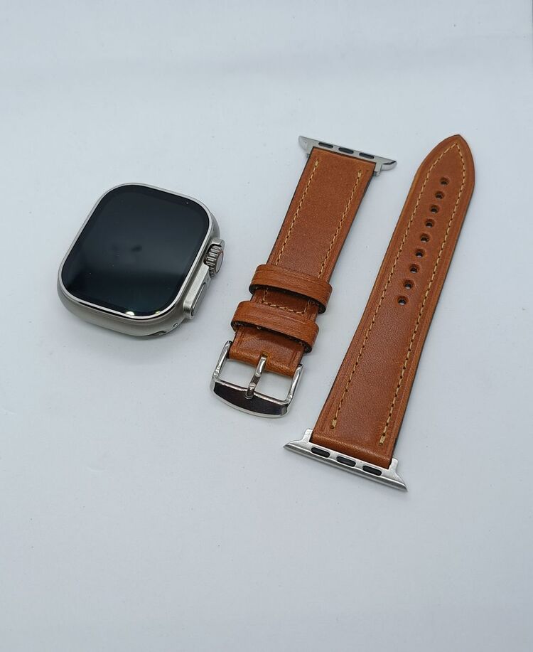 Applewatch Burtelo Deri Saat Kordonu Camel