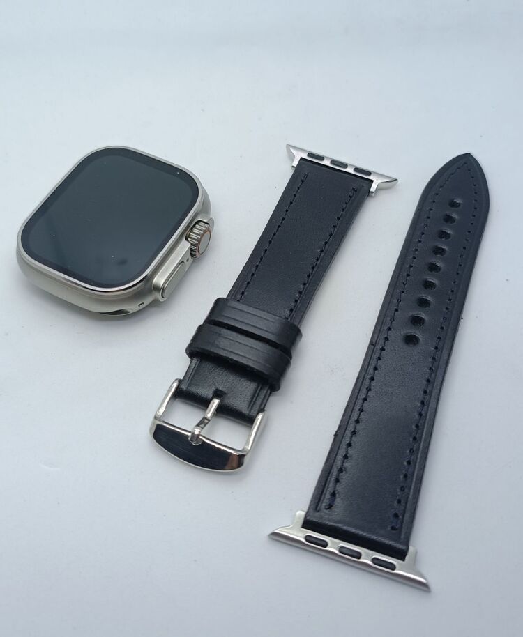 Applewatch Burtelo Deri Saat Kordonu Siyah 