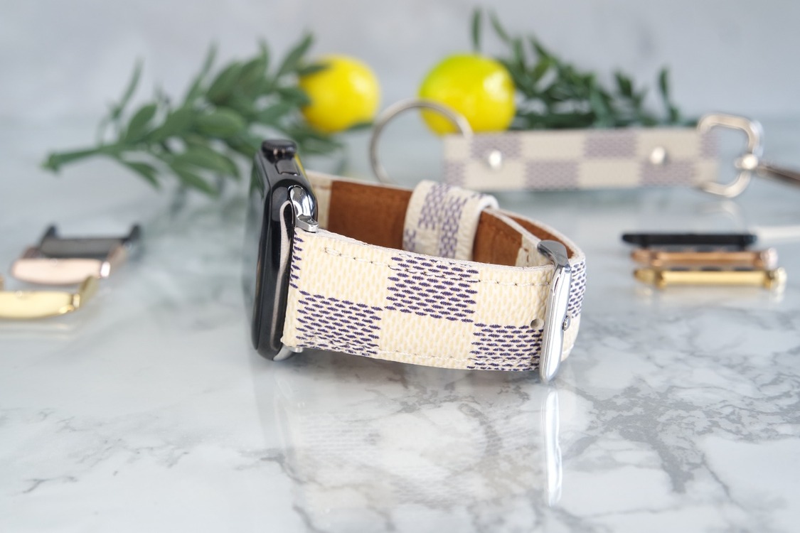 Applewatch Luxury Deri Saat Kordonu Bej