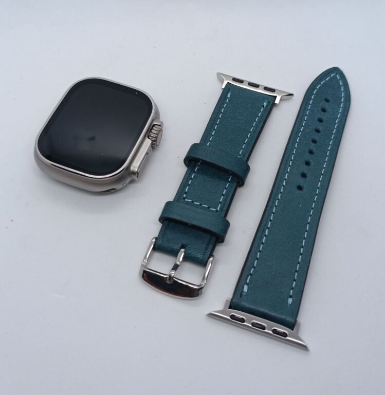 Applewatch Burtelo Deri Saat Kordonu Mavi 