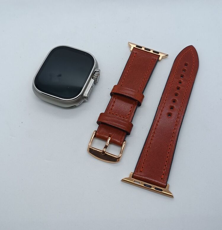 Applewatch Burtelo Deri Saat Kordonu Kırmızı