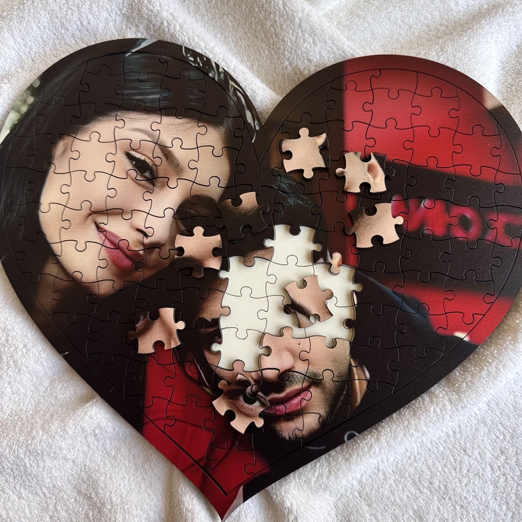 AHŞAP PUZZLE kalp model