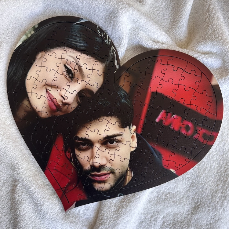 AHŞAP PUZZLE kalp model