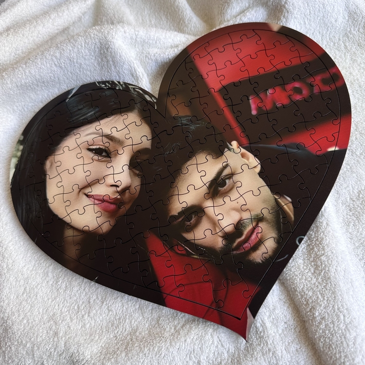 AHŞAP PUZZLE kalp model