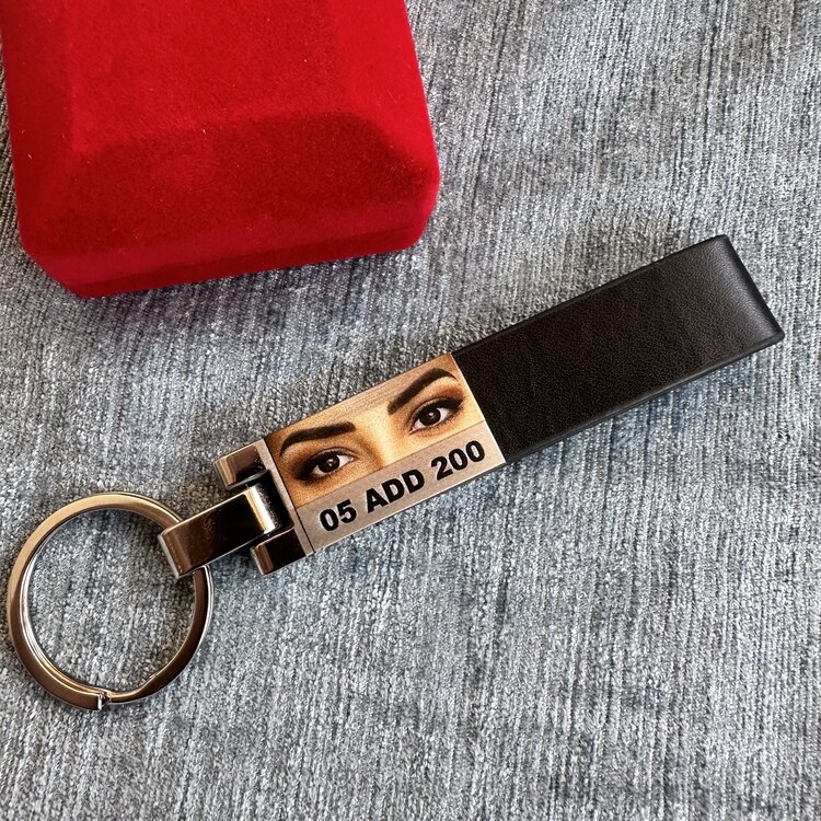 renkli göz baskılı çelik anahtarlık