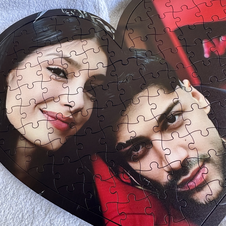 AHŞAP PUZZLE kalp model