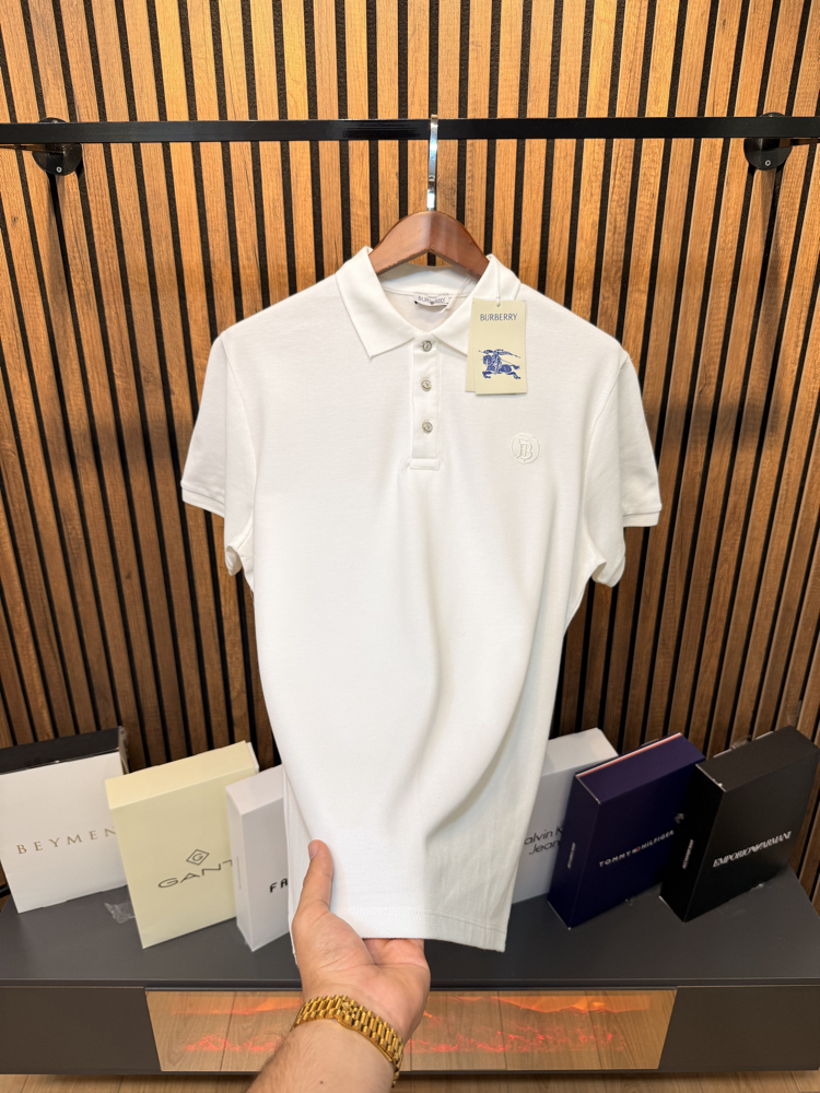 Burberry Polo Yaka Özel Düğme Tshirt