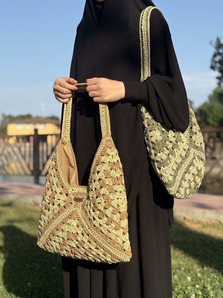 ZARF MODEL HASIR ÇANTA/KREM