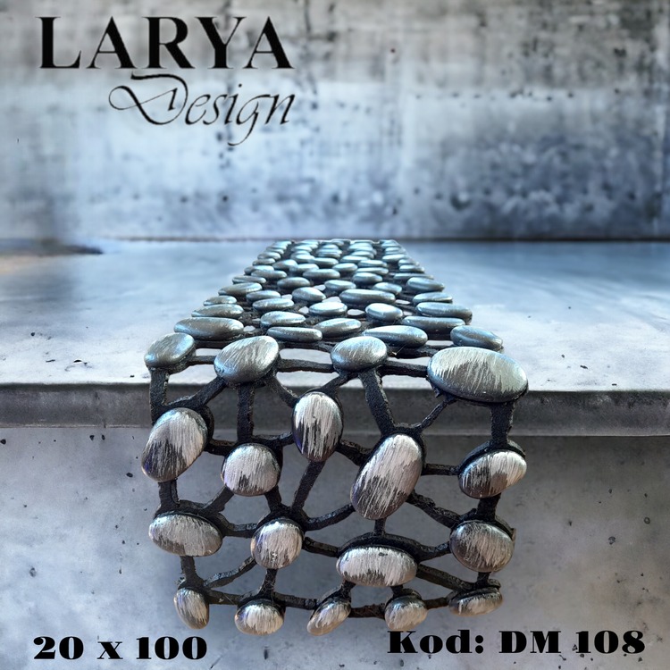 Tasarım Runner Gri Büyük Taş - DM 108
