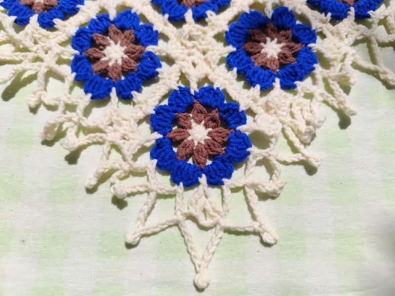 Saks Mavisi Çiçekli Bandana
