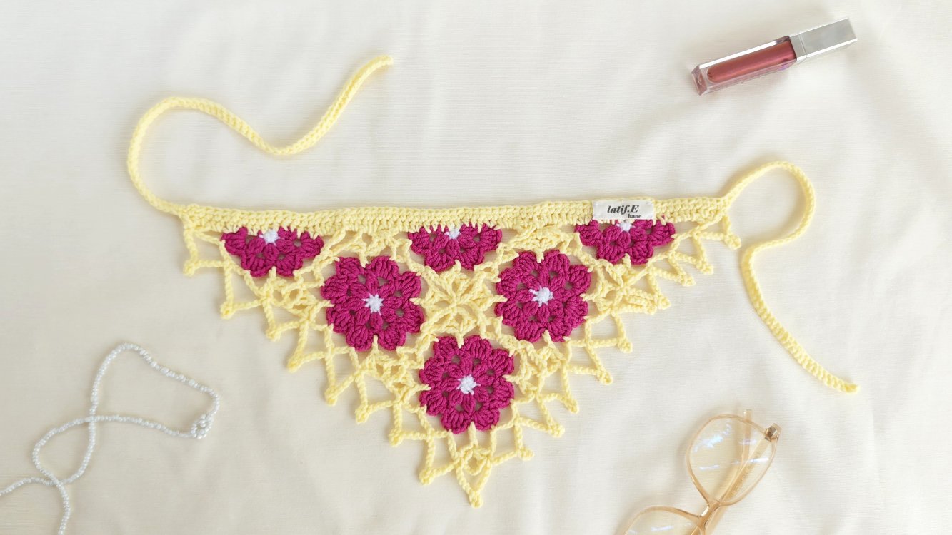 Pembe/Sarı  Bandana