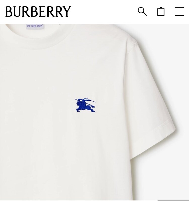 Premium 28/3 Cotton | Relaxed Fit | Göğüste Kraliyet Mavisi Burberry Arması