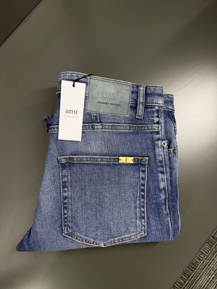 Ami Elite Double Dyed Denim Jean | İthal Kumaş, Metal Logo & Kalp İşleme