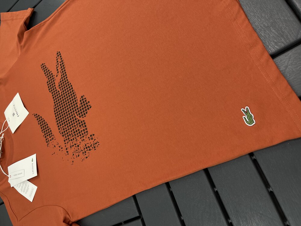 %100Pamuk Orj.Kumaş Göğüs Baskı Sol Alt Nakış İşleme Logo T-shirt. #ll1