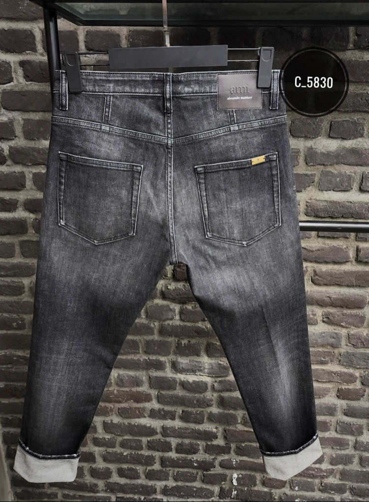 Ami Elite Double Dyed Denim Jean | İthal Kumaş, Metal Logo & Kalp İşleme