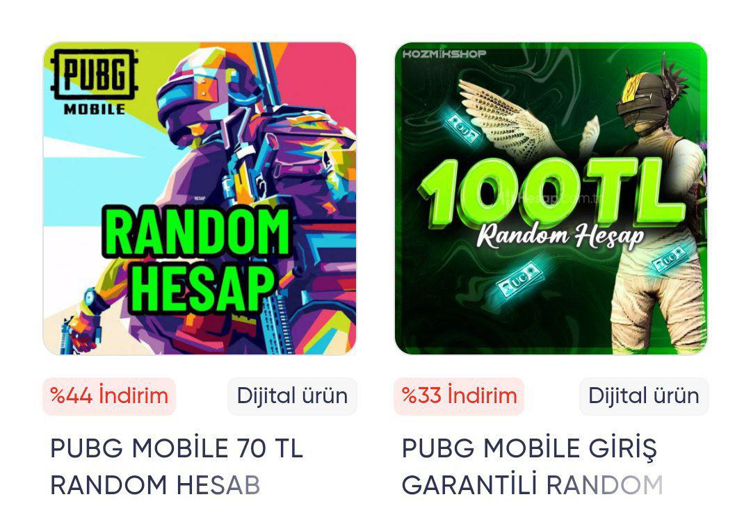 PUBG MOBİLE 80 TL RANDOM HESAB