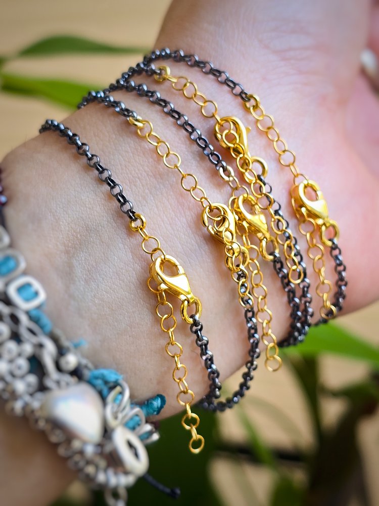 Turkuaz Bileklikler Altın Çerçeve Rodyum zincir