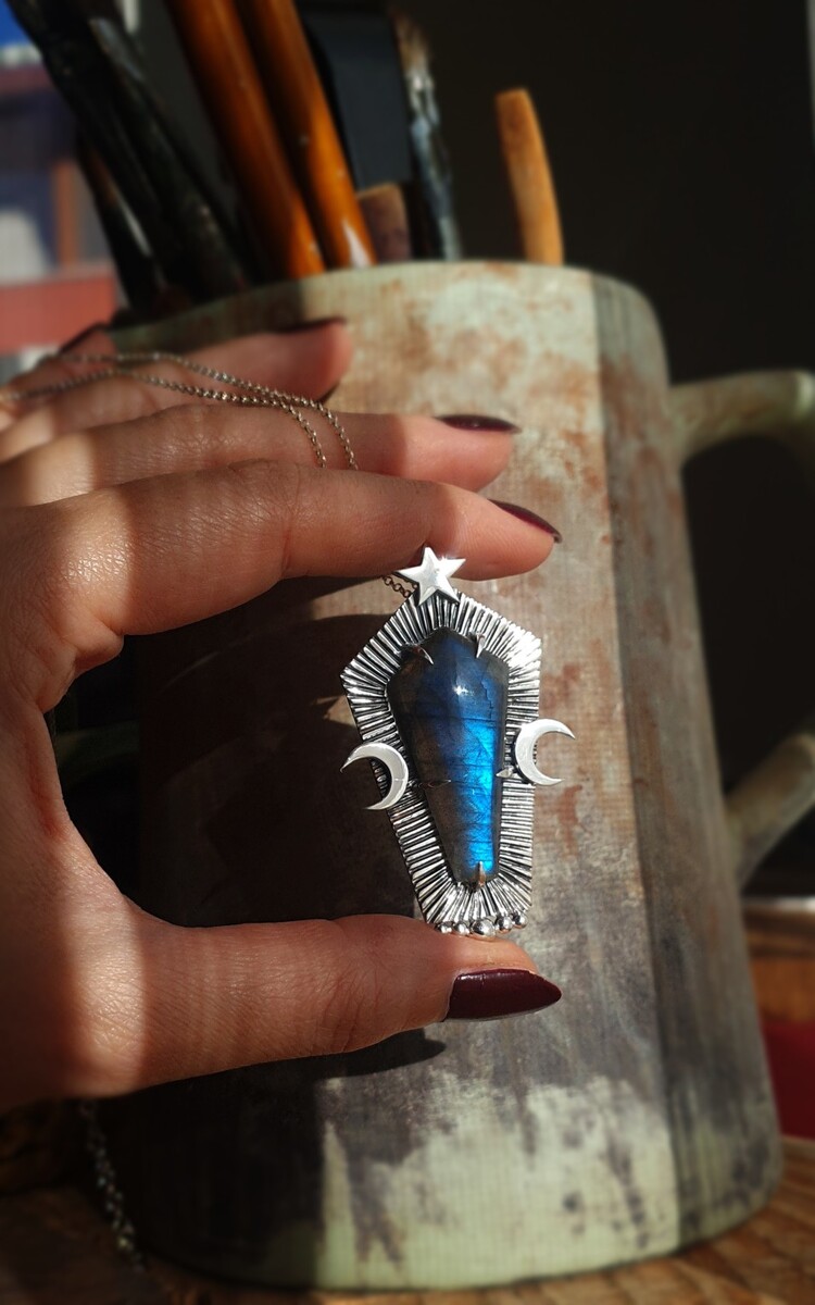 Coffin Labradorite Kolye
