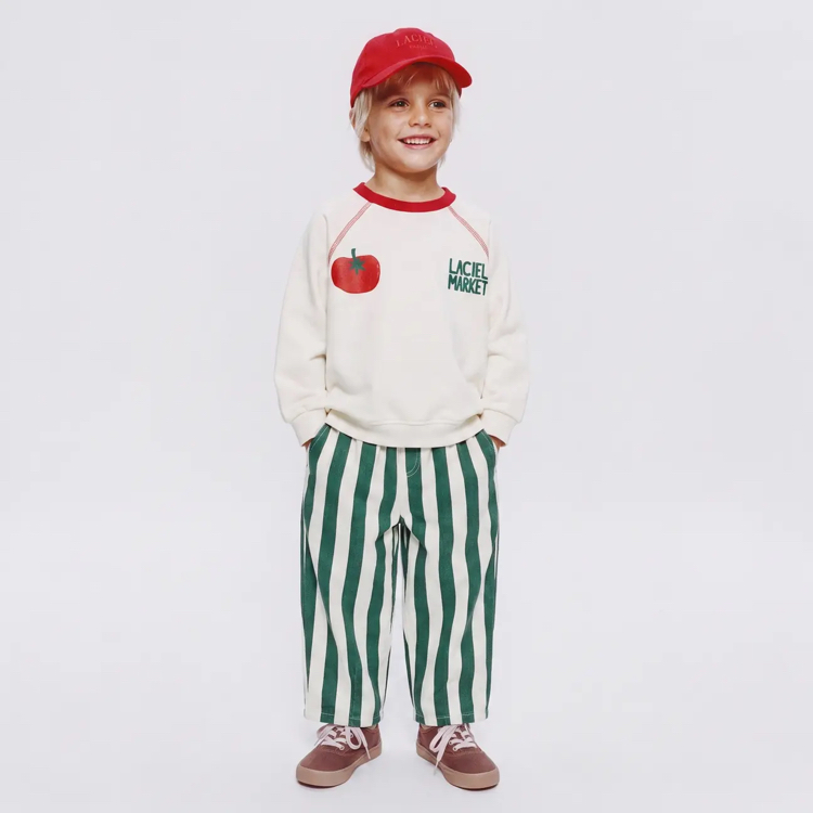 Yeşil çizgili pantalon