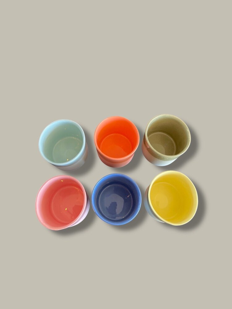 Rainbow Porselen Turk Kahvesi fincan takımı - 6 lı
