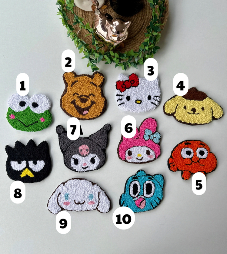 Sanrio Karakterli El Yapımı Bardak Altlığı Sevimli Ev Dekoru