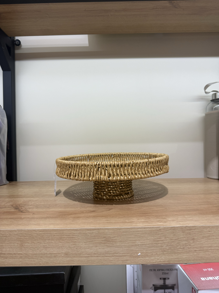 Ayaklı Hasır Sunumluk – 25 cm