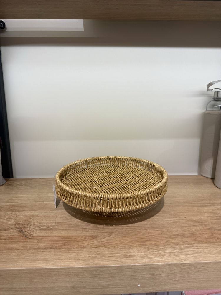 Ayaklı Hasır Sunumluk – 25 cm