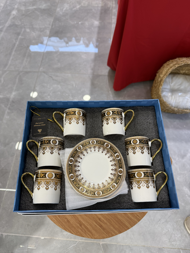 90 CC Gold Desenli Türk Kahvesi Fincan Takımı