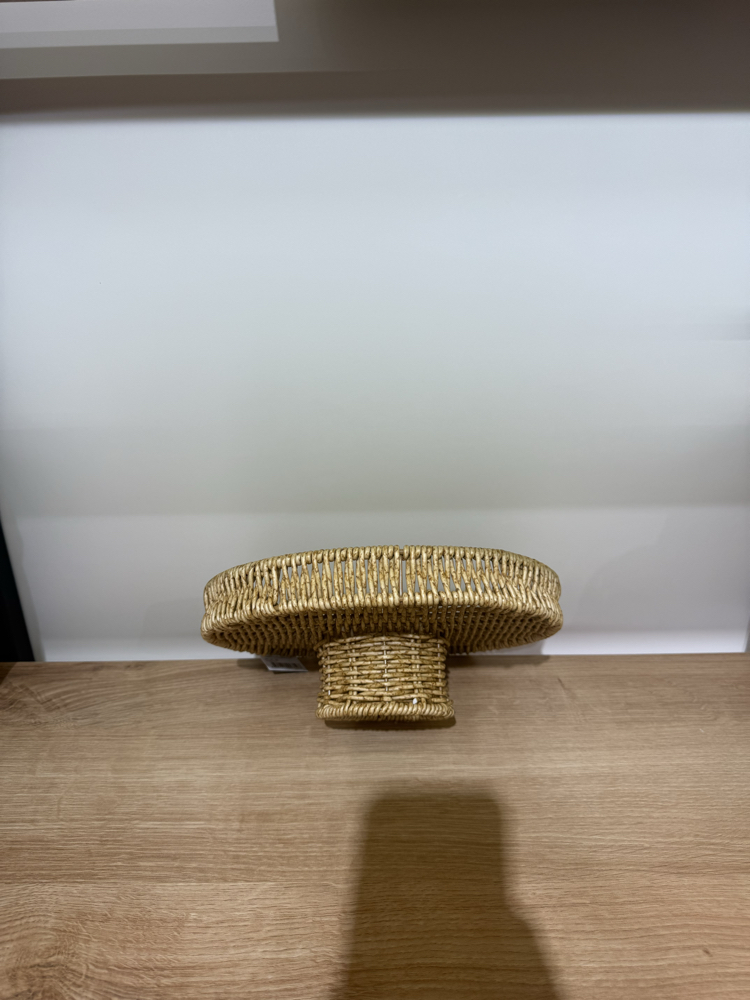 Ayaklı Hasır Sunumluk – 25 cm