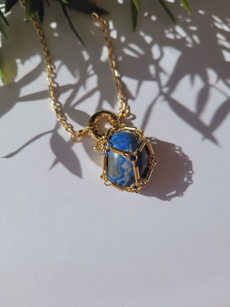 Lapis Lazuli Kafes Kolye - 2